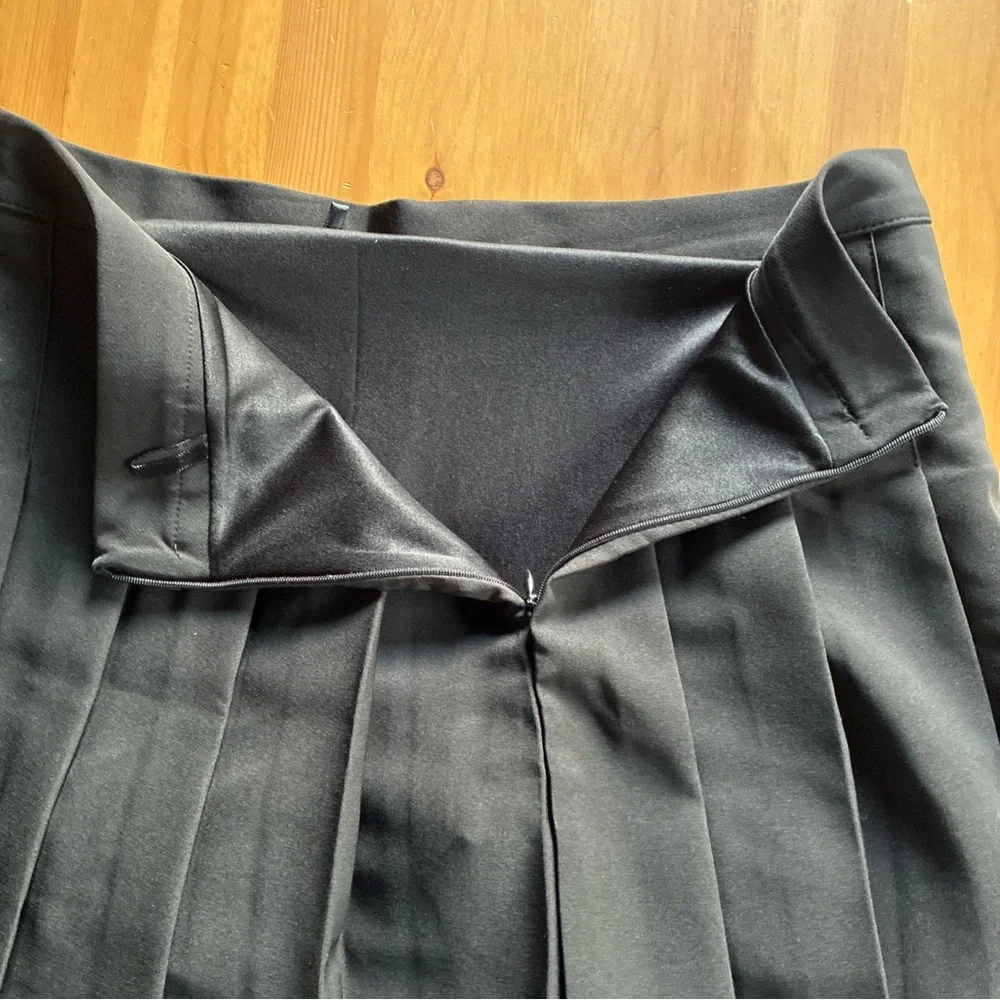 Schoolgirl Pleated Mini Skirt Black Skort Dark Academia Whimsigoth Grunge M* XXL